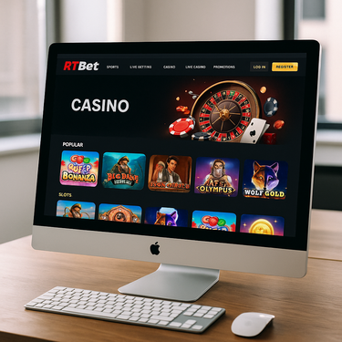 RTBet Casino - Desktop Platform Interface - Nederlands Design